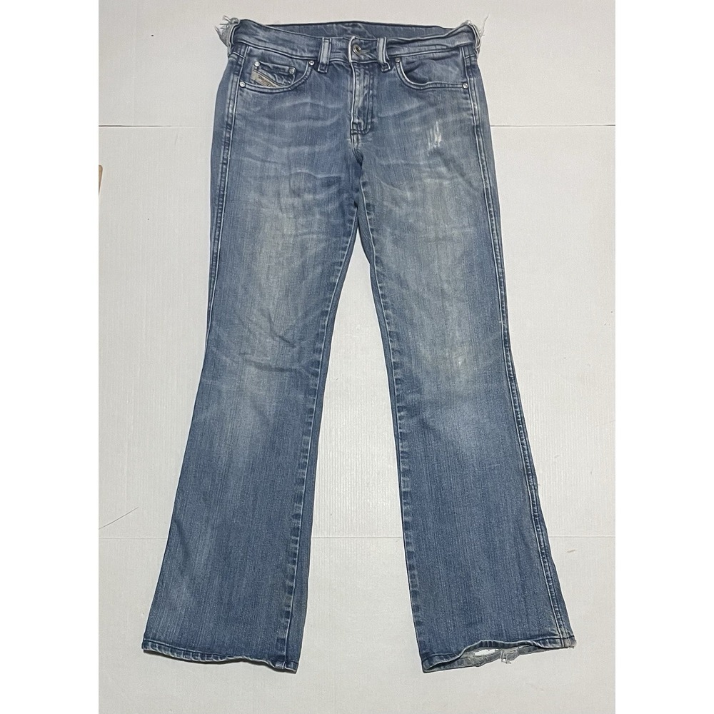 Diesel Rame L.30 Y2K Bootcut Jeans Women's 27 Made Italy 2004 Distressed Flawed